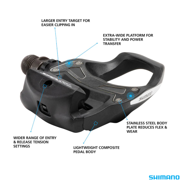 SHIMANO - PD-R550 SPD-SL PEDALS BLACK